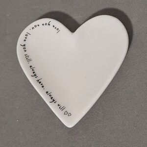 Heart-Shaped White Ring Dish